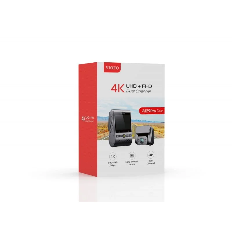 Viofo A129 Pro Duo Ön - Arka UHD+FHD Wifi GPS'li Araç Kamerası