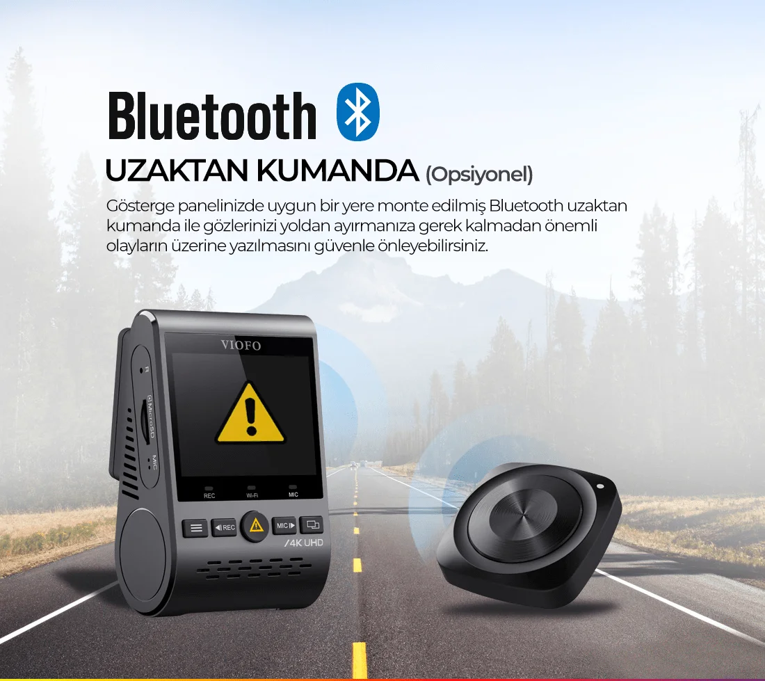 Viofo A129 Pro Duo Ön - Arka UHD+FHD Wifi GPS'li Araç Kamerası